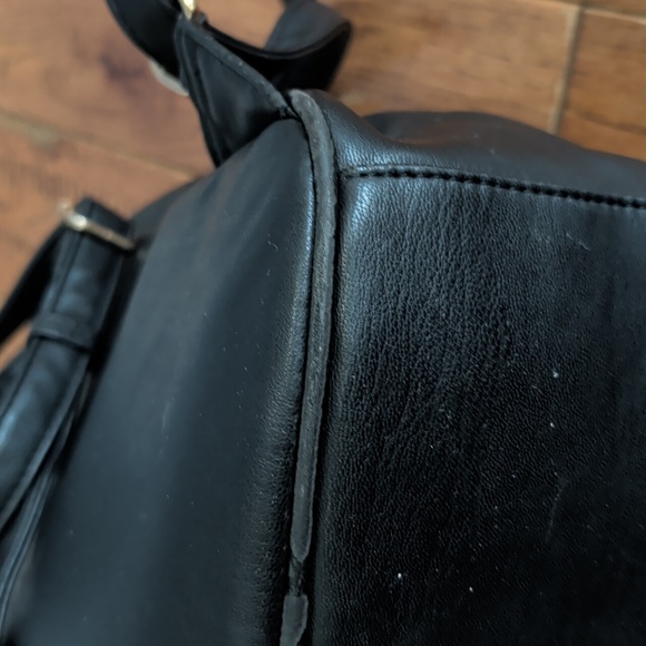 Badgley Mischka Black Quilted Backpack - Picture 10 of 16